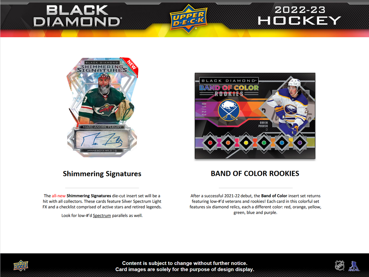 2022-23 Upper Deck Black Diamond Hockey Hobby Box