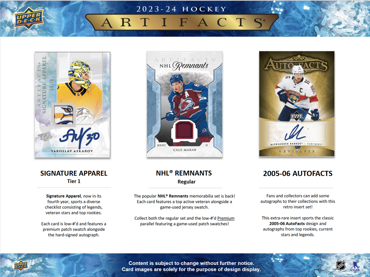2023-24 Upper Deck Artifacts Hockey Hobby 10 Box Case