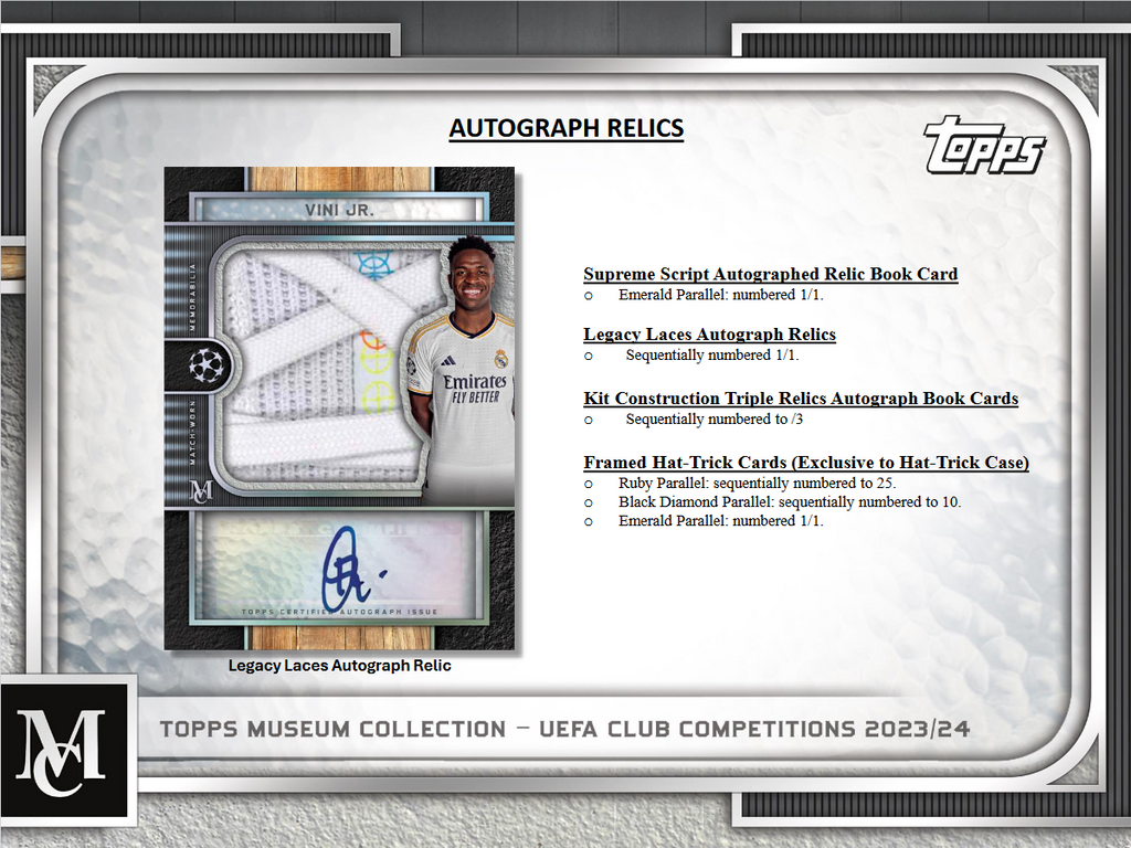 2023-24 Topps UEFA Club Competitions Museum Collection Soccer Hobby 12 Box Case